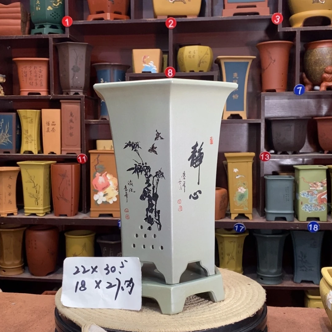 紫砂艺术紫砂花盆