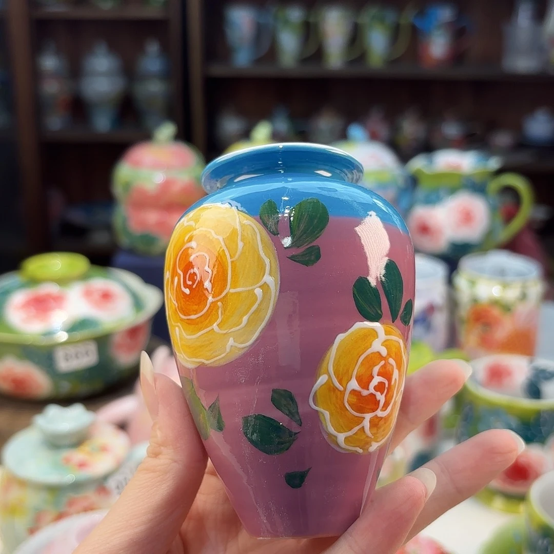 景德镇手绘高温釉下彩陶瓷茶具