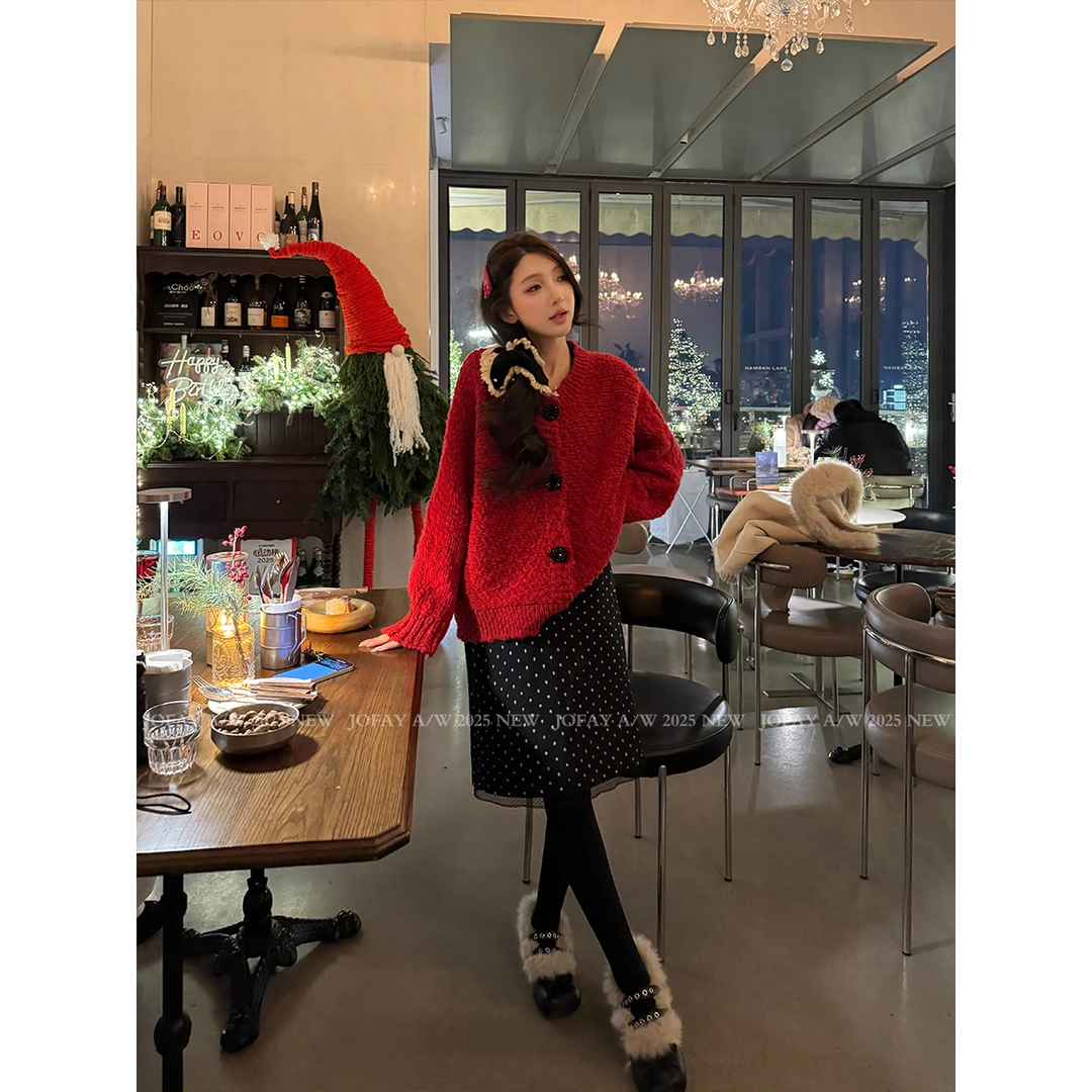 |波点韩女裙|蕾丝边波点磨毛半裙 秋冬款时尚百搭 Q2087