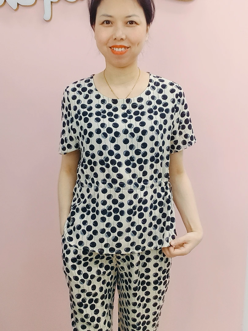 ［姐妹服饰］［套装］夏季时尚女装短袖七分裤休闲宽松显瘦套装
