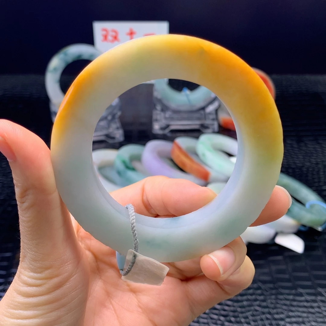 定制翡翠未镶嵌手镯52-64