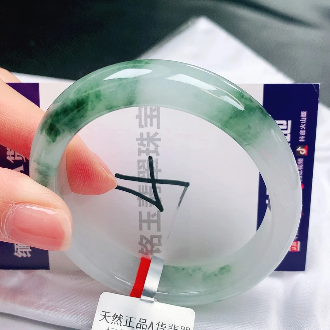 翡翠未镶嵌手镯缅甸天然a货翡翠手镯57贵