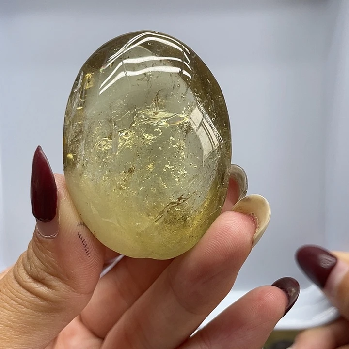 未镶嵌珠宝半成品水晶11黄水晶把玩长4.9宽3.6厚2.5