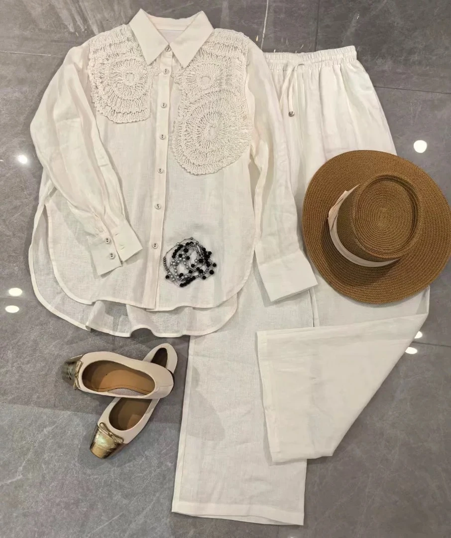 【VV服饰】亚麻套装