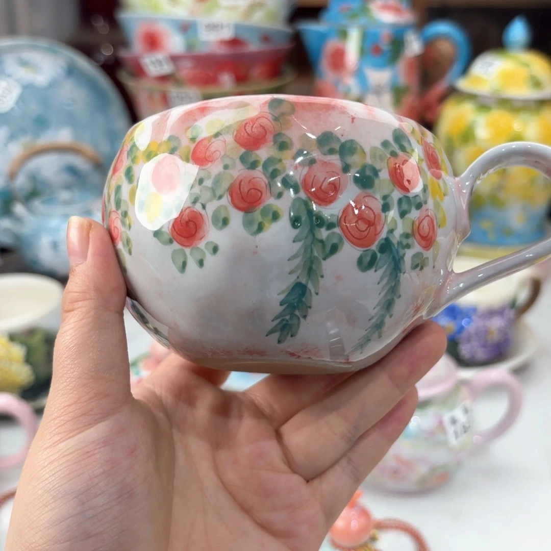 景德镇手绘高温釉下彩陶瓷茶具