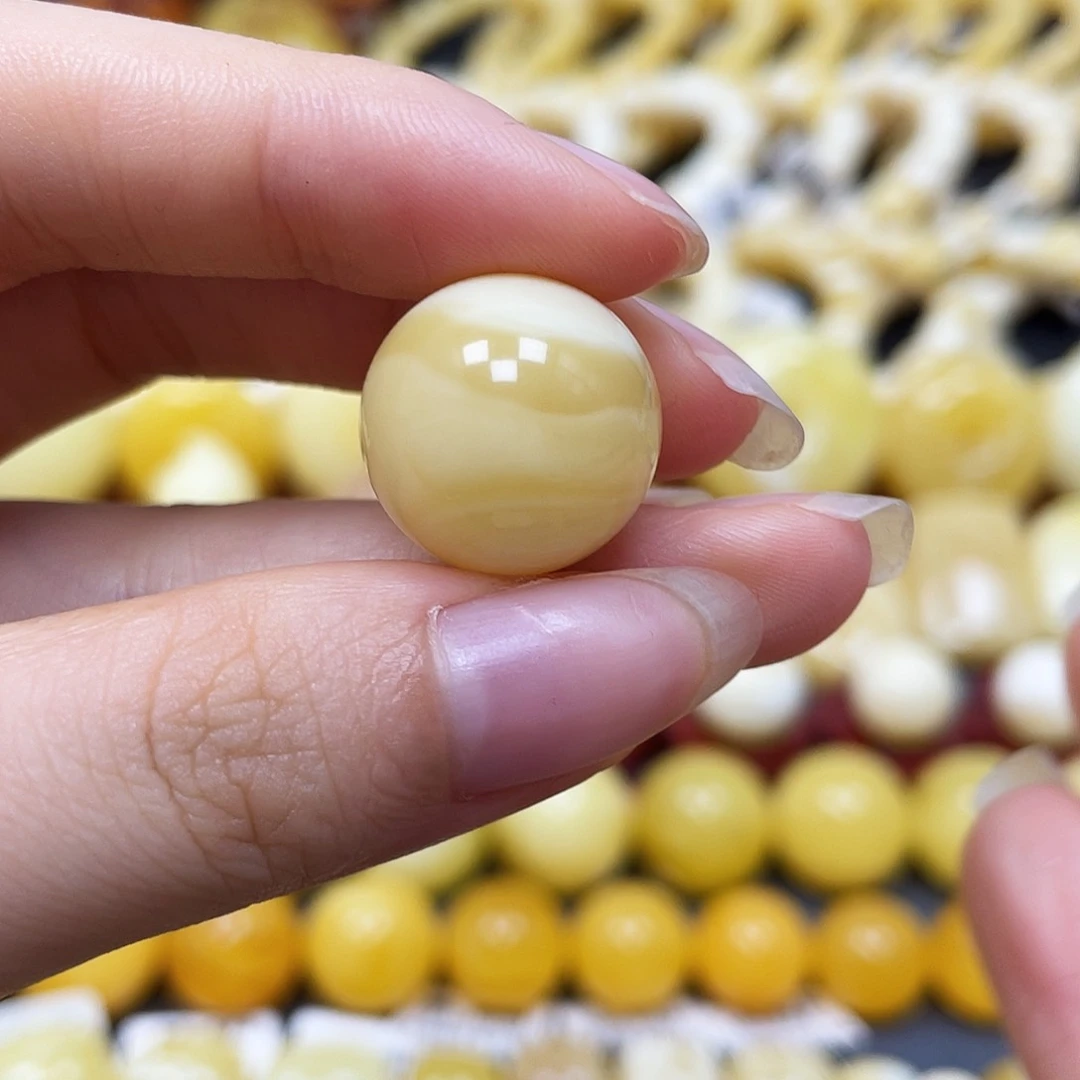 未镶嵌蜜蜡裸石圆珠17.1mm