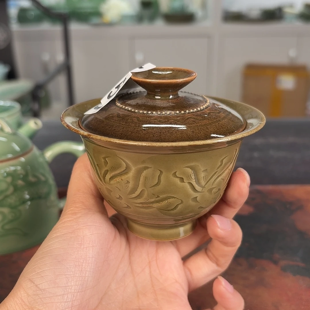 龙泉云间青瓷小米茶器