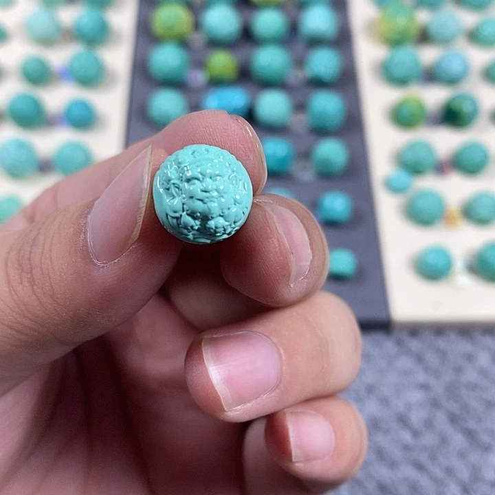 秦古矿口湖北矿散珠配饰尺寸12 黄财神