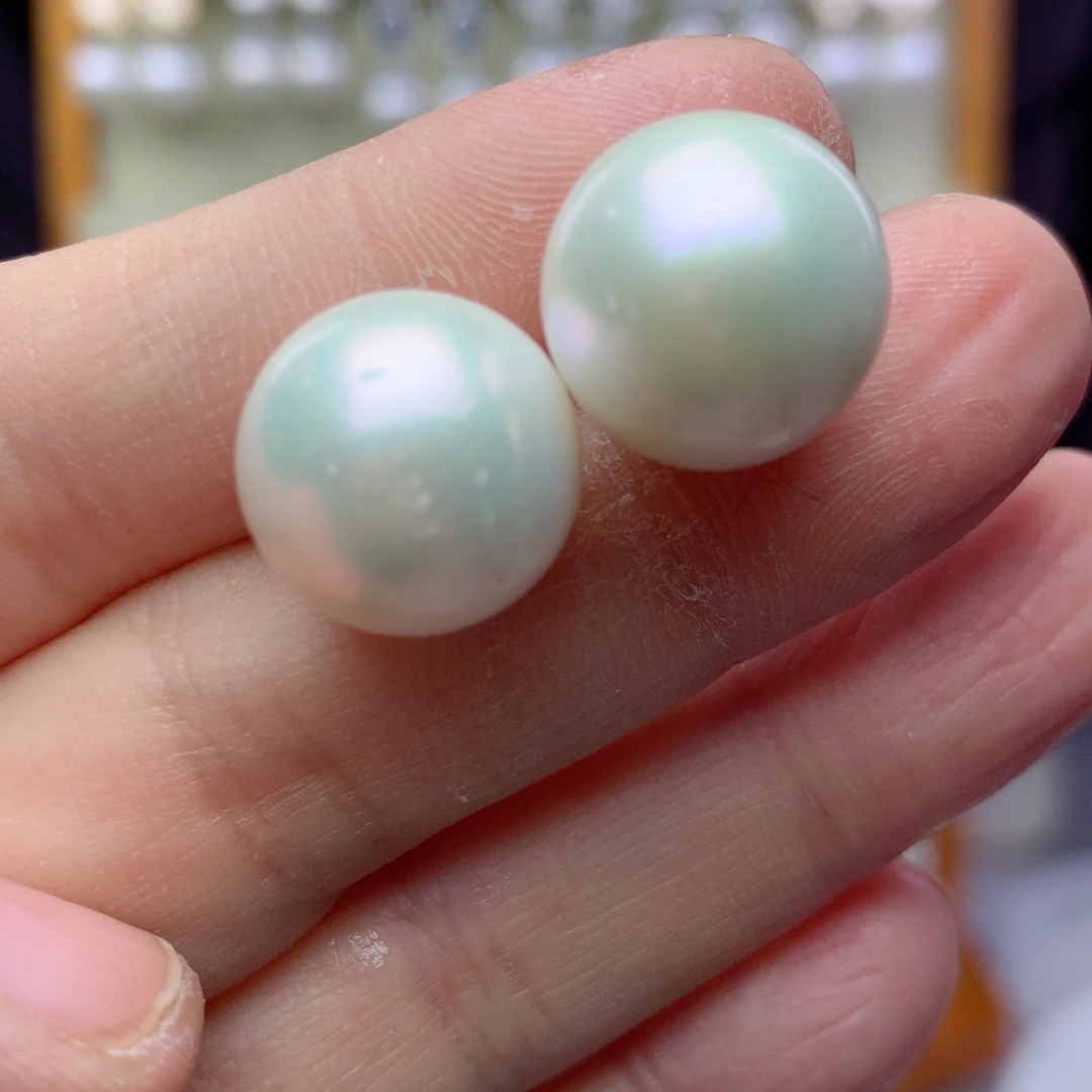 淡水珍珠耳饰银S925镶嵌无**爱01