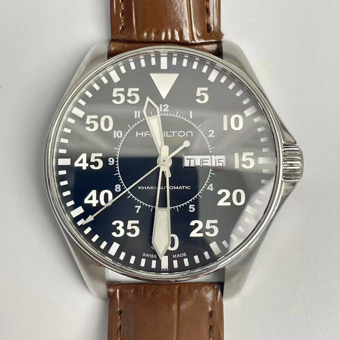 99新 Hamilton/汉米尔顿 飞行员系列/自动机械/精钢/46mm/单表