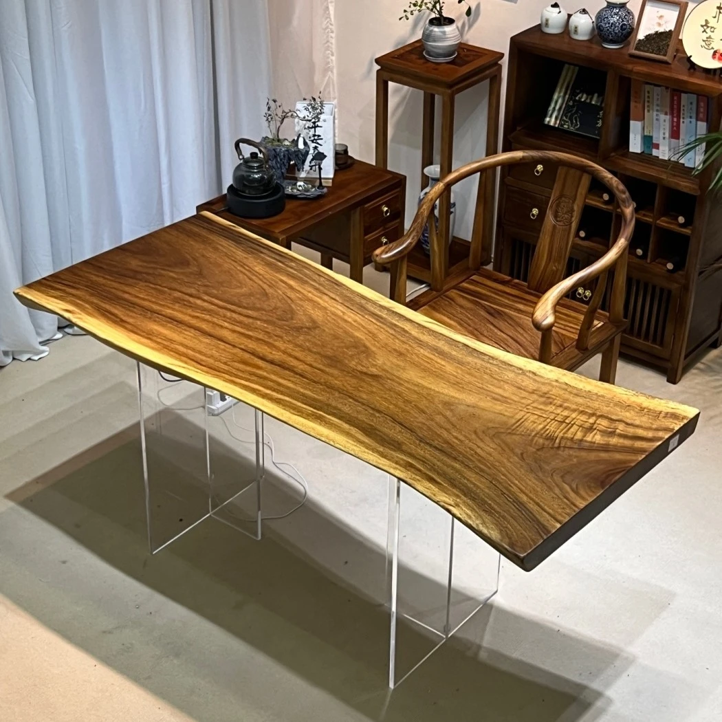 南美胡桃木大板 自然边 172*74*6 多功能实木大板桌茶桌餐桌书桌