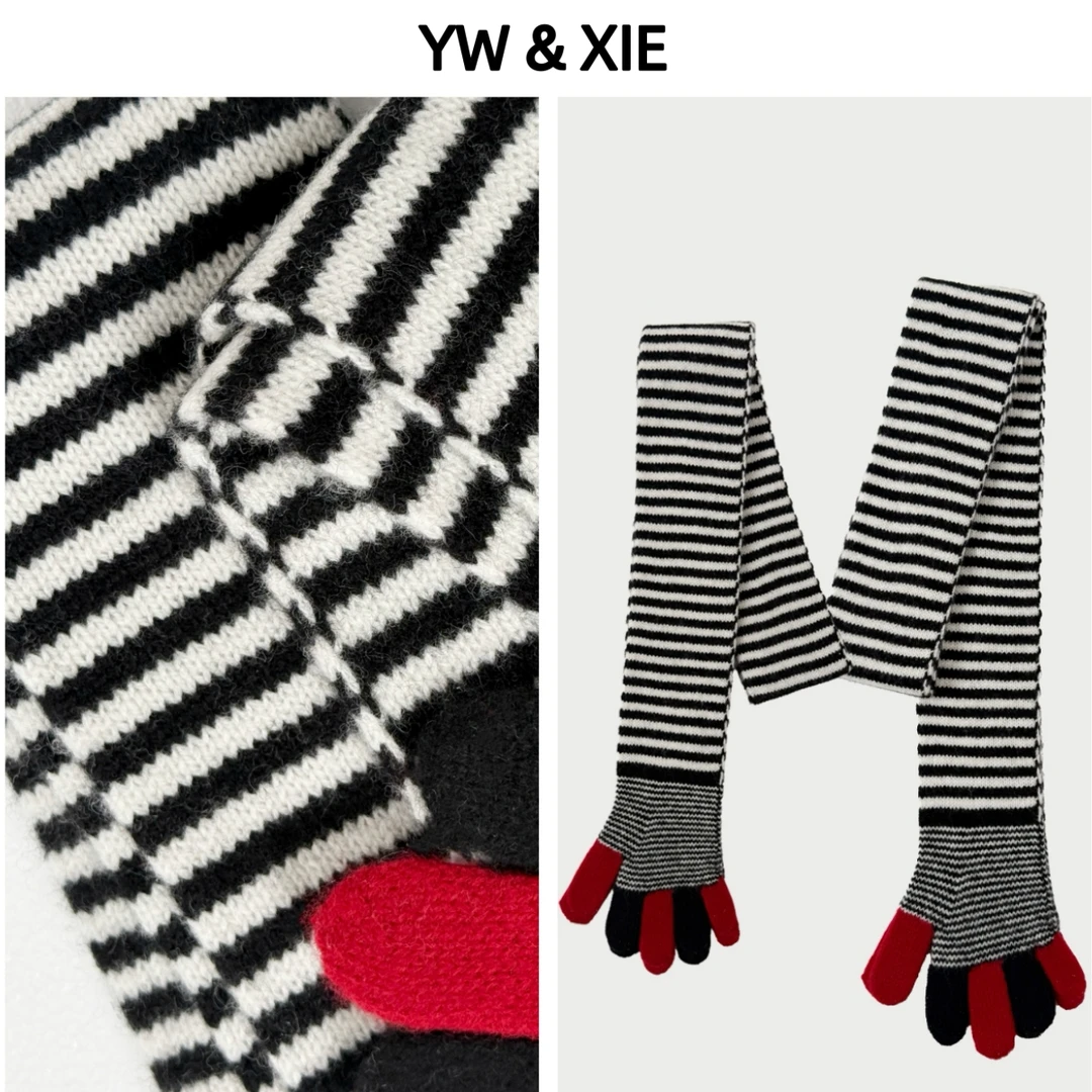 YW&XIE《儿童》9010学生加厚围脖时尚百搭秋冬简约围巾针织保暖女士