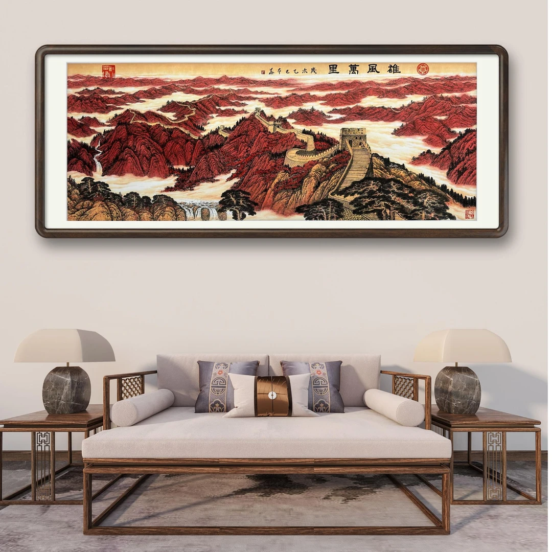 房老师书画作品《雄风万里》托底无框