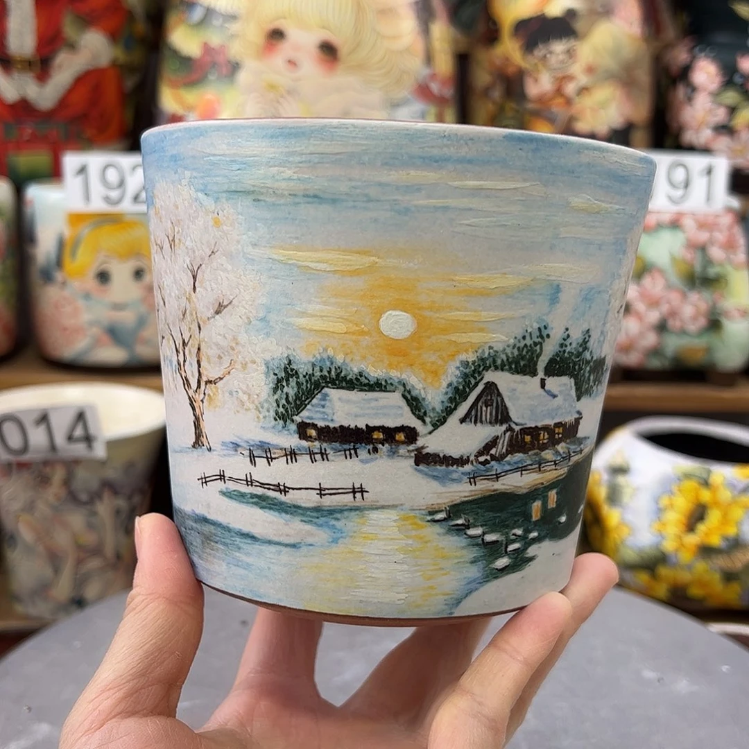 景德镇炫彩手绘口12.5高11