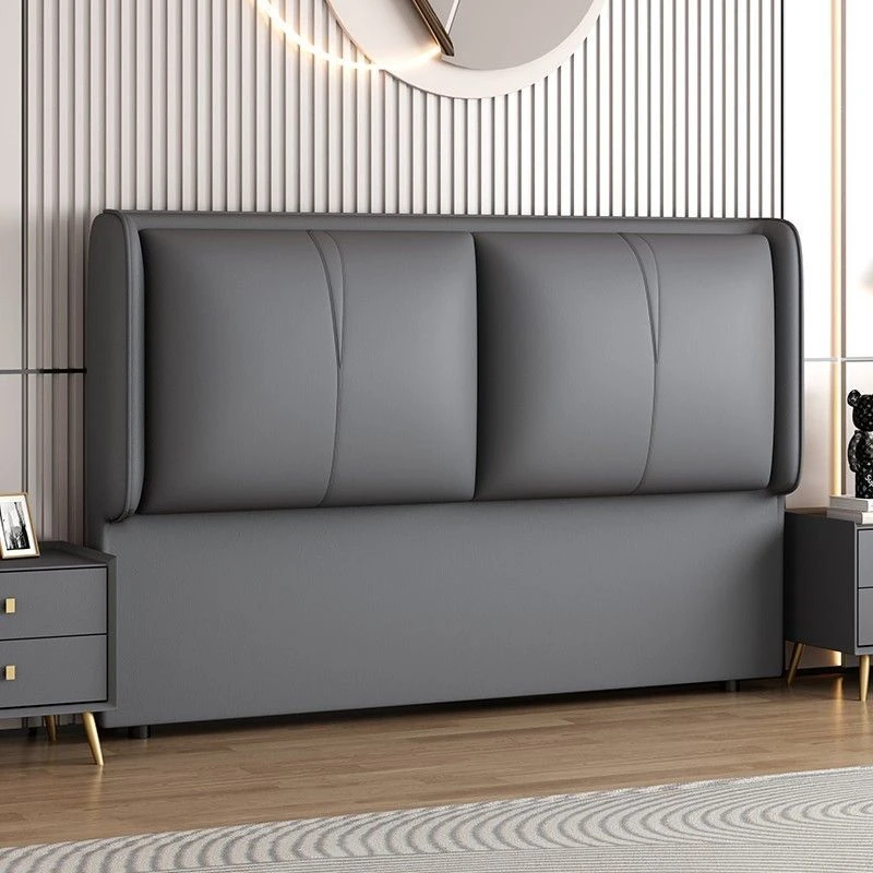 2025新款床头板软包靠背落地超薄实木轻奢床头单买床头软靠垫