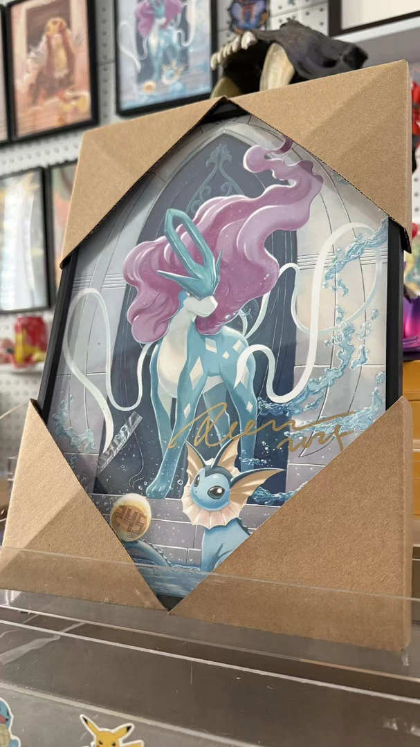 荷兰白卡版 A4亲签版画 水君 1幅