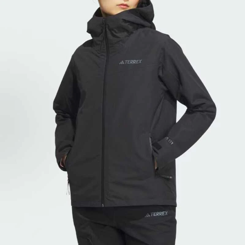阿迪达斯Adidas情侣TERREX户外运动户外防水休闲连帽外套IL9007