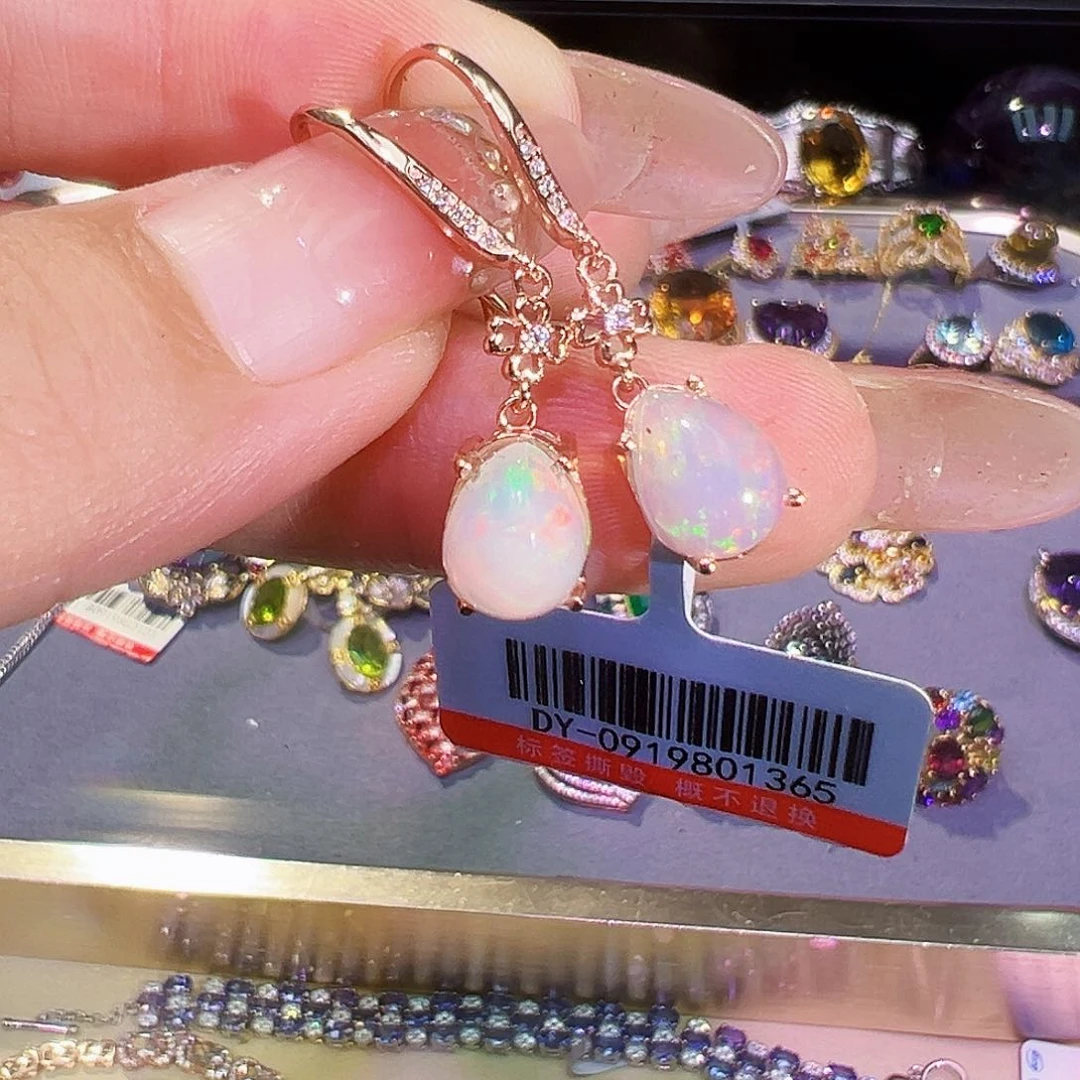 银S925镶嵌欧泊欧泊游**鱼
