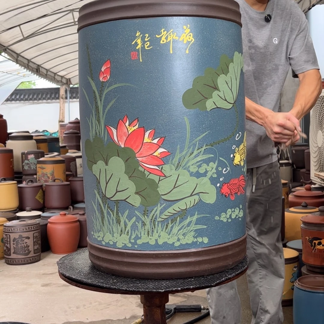 茶叶罐紫砂60饼茶叶罐
