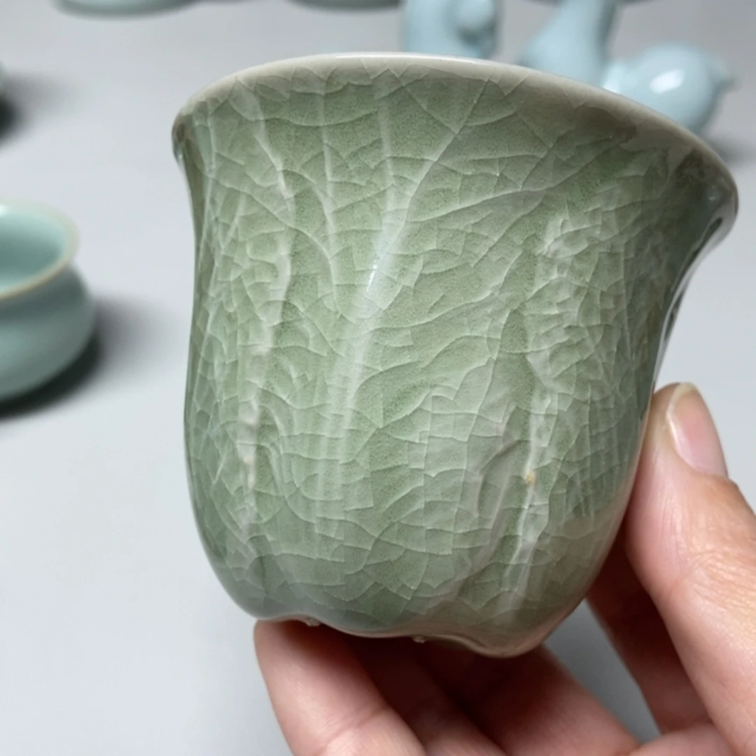 赵琳豆绿支钉百财杯带礼盒