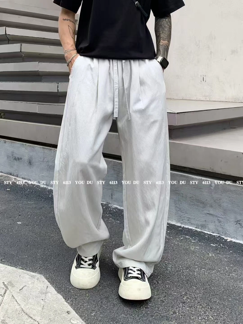 宽松型阔腿裤薄款夏季透6115莱赛尔