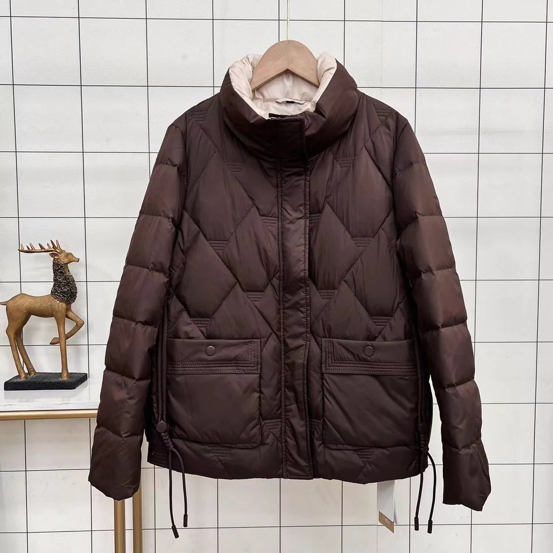 Y322 秋冬时尚气质羽绒服冬季休闲洋气防风遮肚显瘦修身百搭