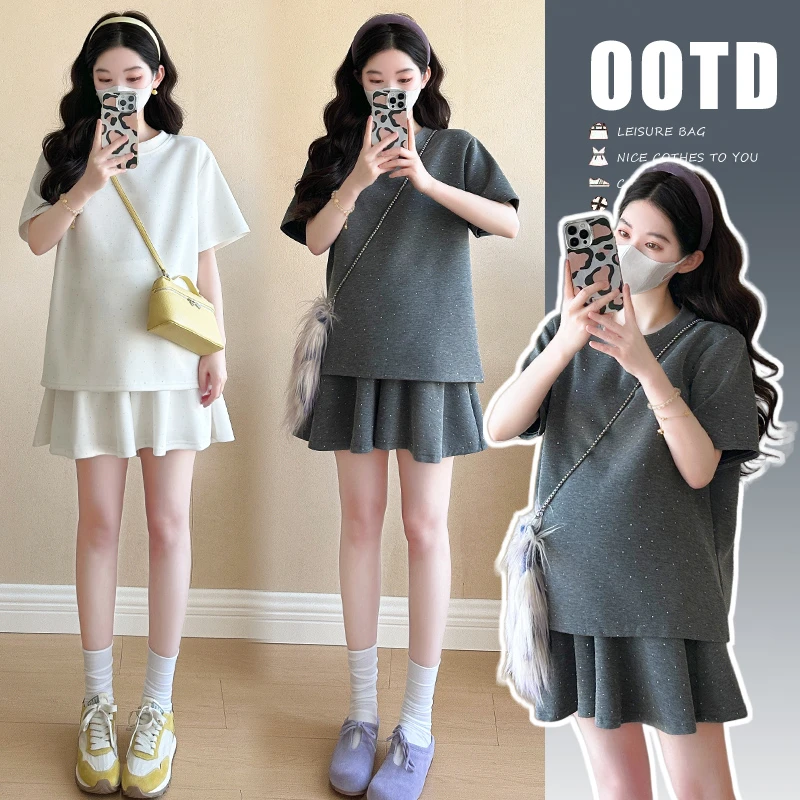 闪闪发光夏季孕妇套装