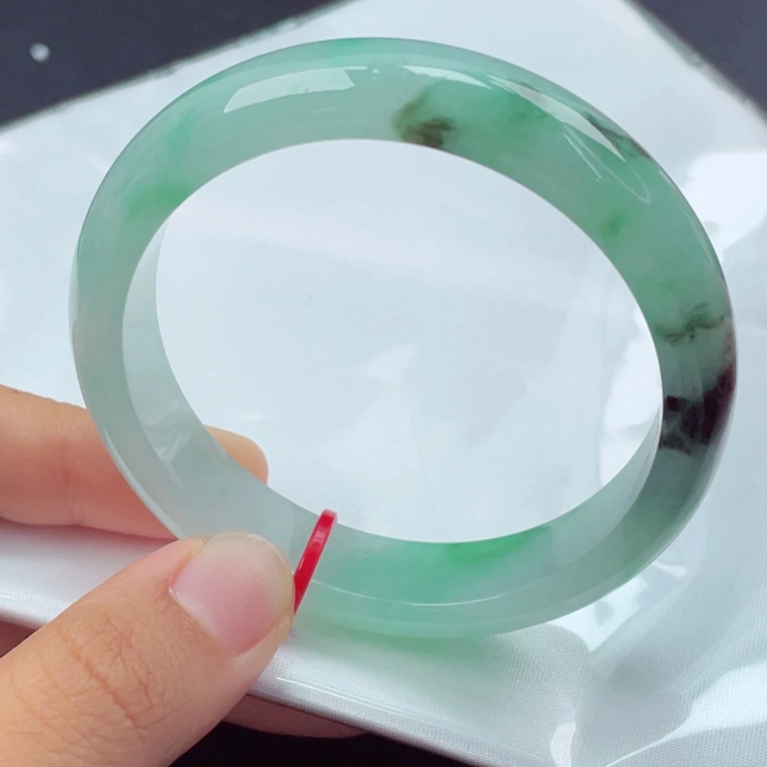 翡翠未镶嵌手镯54正圈