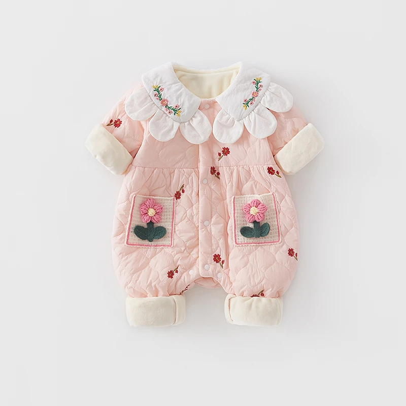 (新号开播)24冬季保暖连身衣爬服加厚加绒婴幼儿爬服哈衣