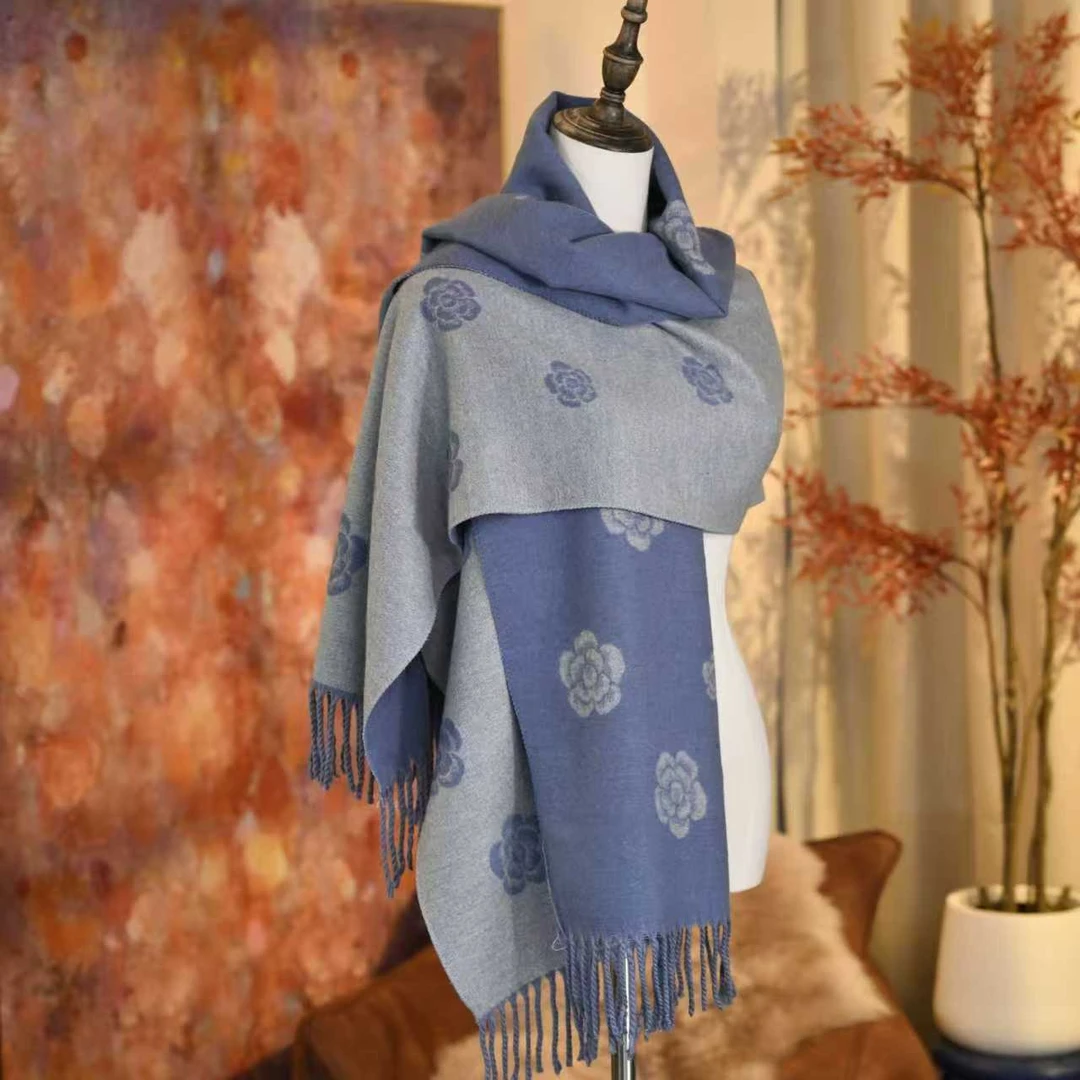 【怜青意】旗袍披肩外搭围巾百搭时尚减龄