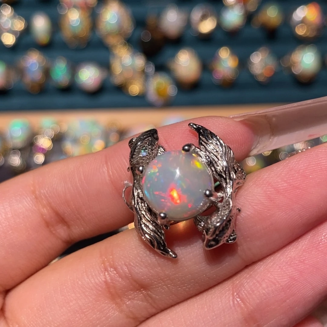 欧泊银S925镶嵌戒指