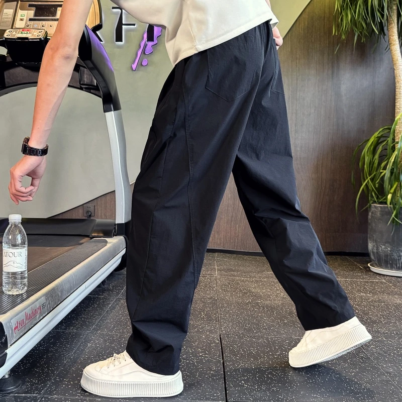 男士休闲裤夏季薄款速干裤子男款爆款2025新款夏天外穿宽松直筒裤