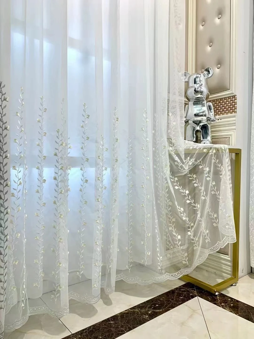 【A613】金钱串串 绣花窗纱 高度2.7米 不改高