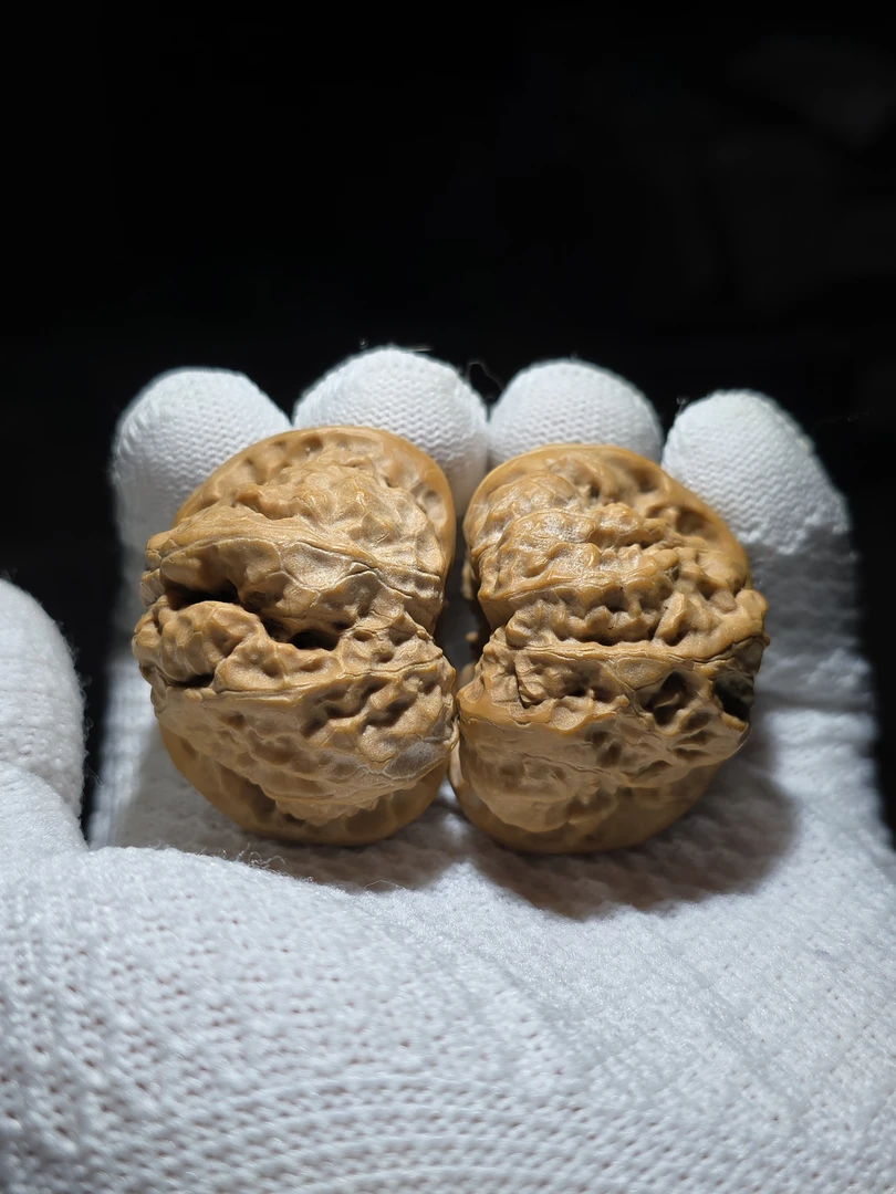 蛙饼44尺寸（编号9190）延庆蛤蟆头核桃红皮白茬精品文玩全手把件