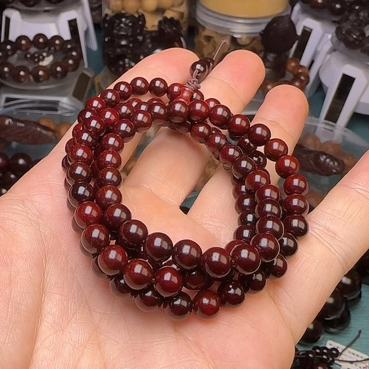 木小叶紫檀佛珠手链0.6