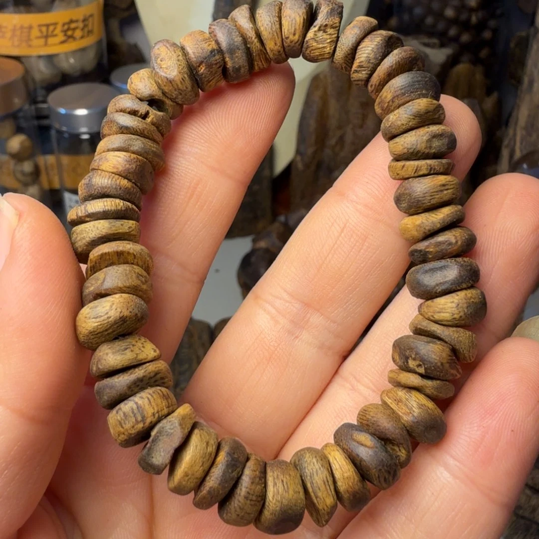沉香手串天然海南白棋树丁单圈10.3克沉浮