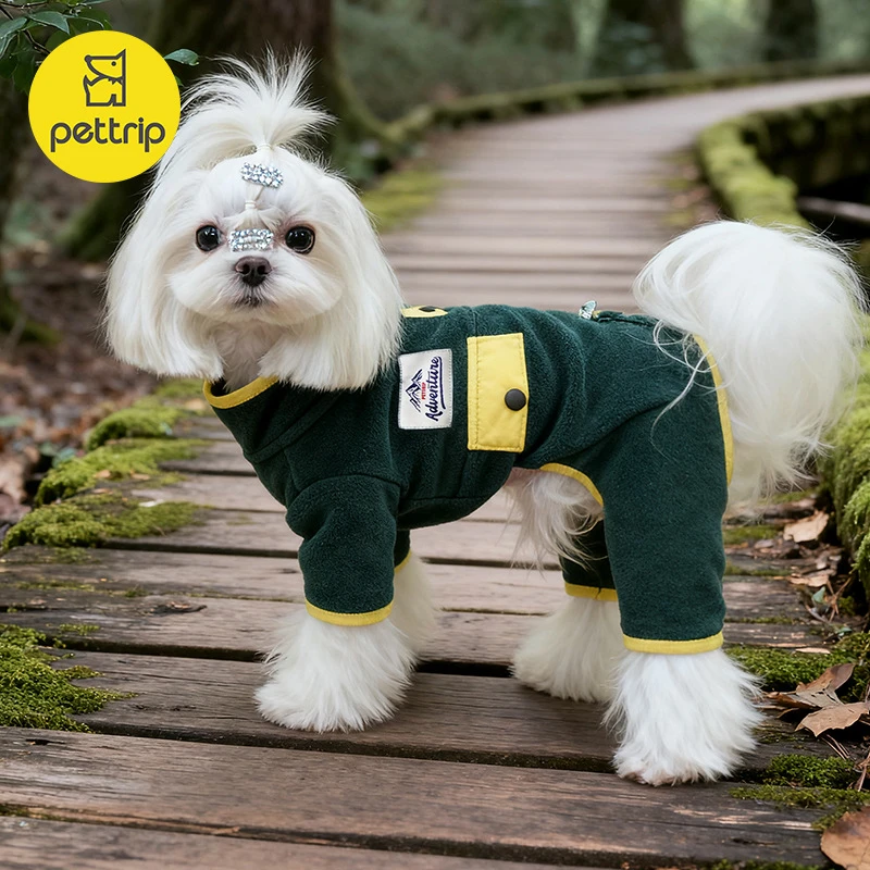 贝途秋冬新款摇粒绒宠物四脚衣狗衣服马尔济斯约克夏雪纳瑞衣服