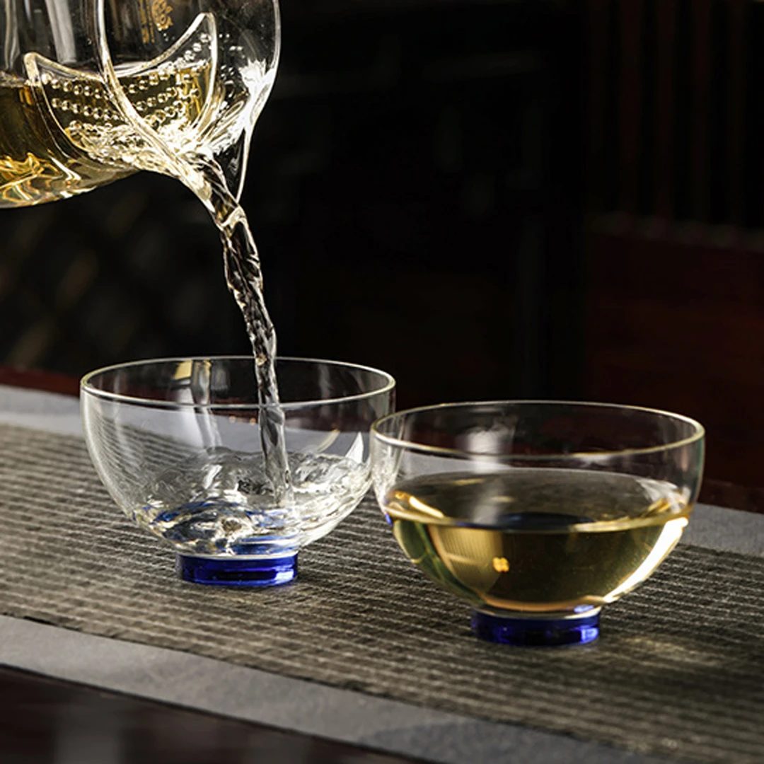 漫佳 清雅主人杯2只装 品茗杯玻璃绿茶杯加厚手工玻璃茶杯 ≈170ml