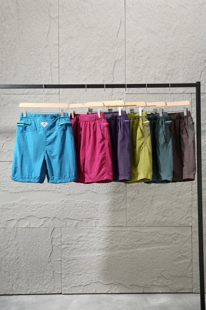 PTSJ-夏季新款三角标金属尼龙山系户外情侣短裤