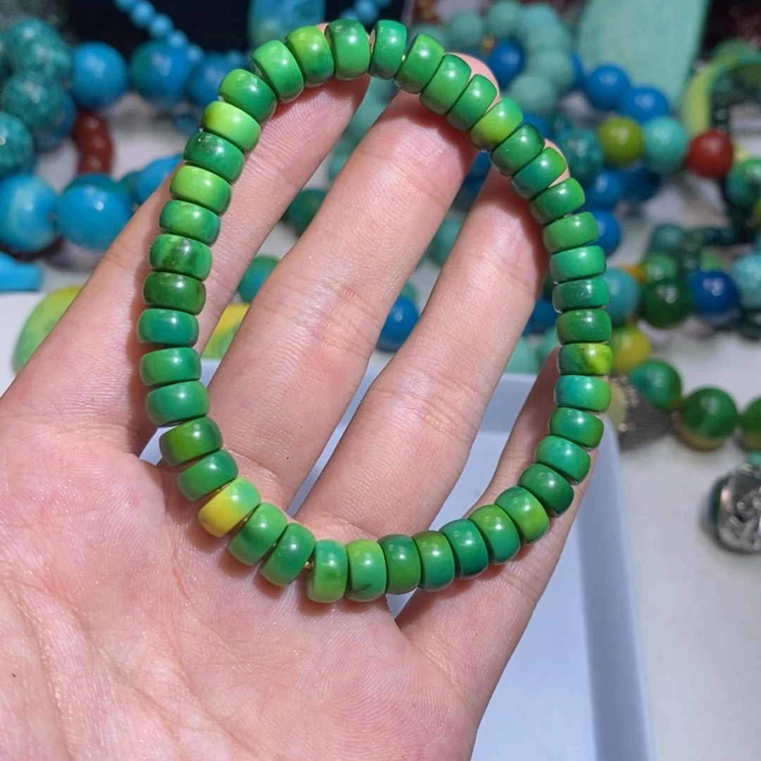 菜籽绿卡8直切手串药片手工配饰DIY饰品