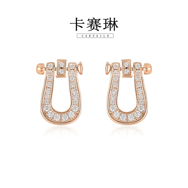 卡赛琳carsailn/ 镀K金 925银针 时尚轻奢水滴百搭耳钉 2667