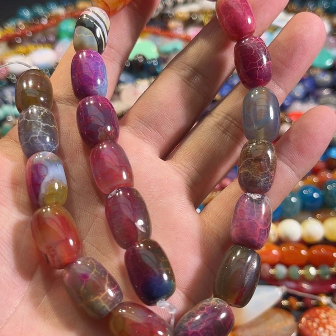 玛瑙/玉髓合金珠宝半成品玛瑙一条12x18mm