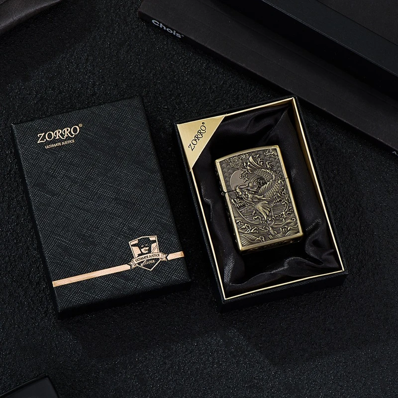 ZORO鱼化龙金属煤油打火机高品质防风打火机【需自配油】