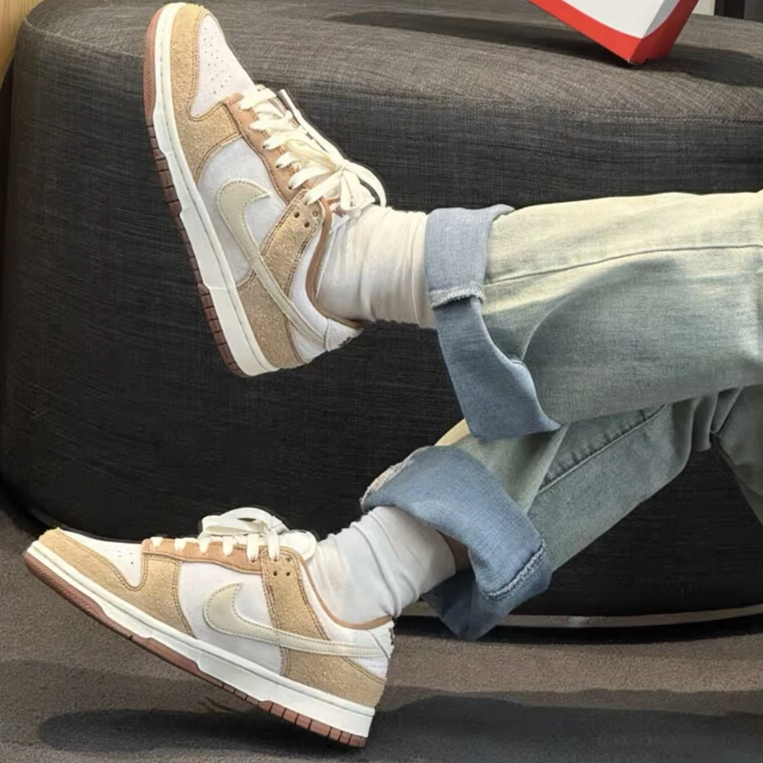 耐克/Nike Dunk Low 男子白棕小麦色低帮休闲板鞋 DD1390-100