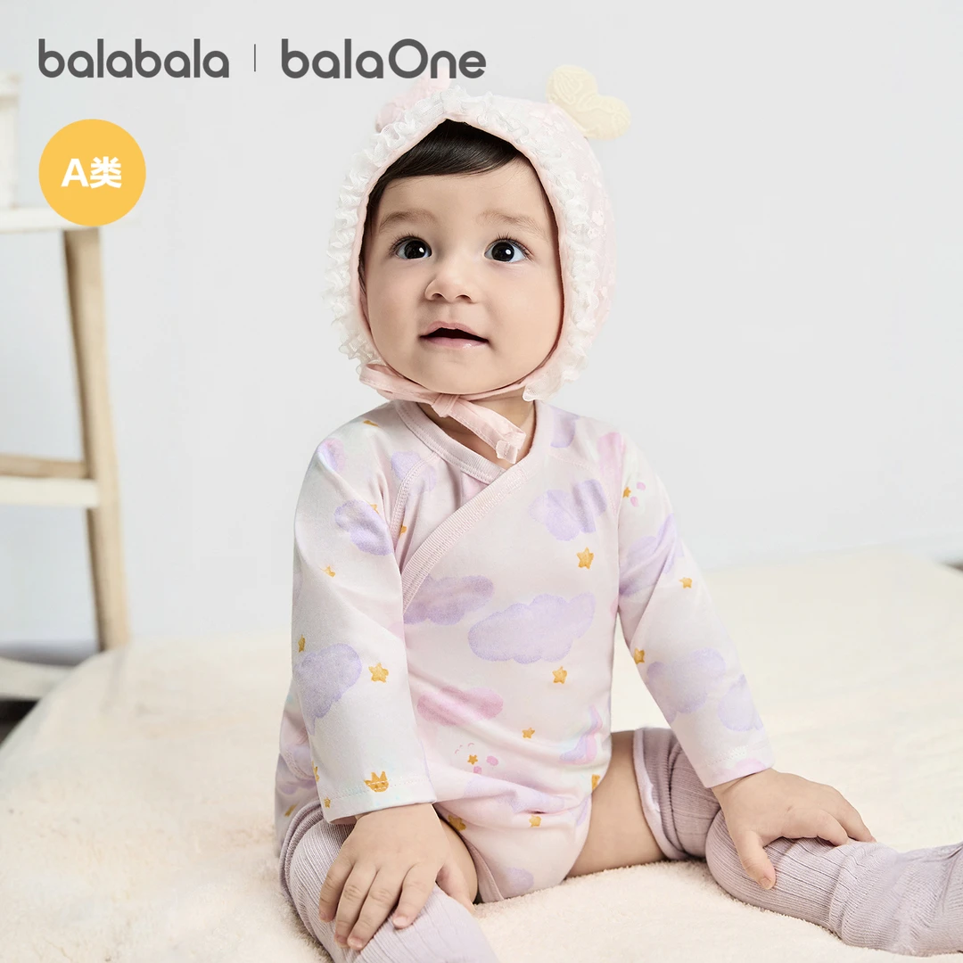 【balaOne】巴拉巴拉婴儿三角衣宝宝睡衣新生儿爬服2025亲肤甜美