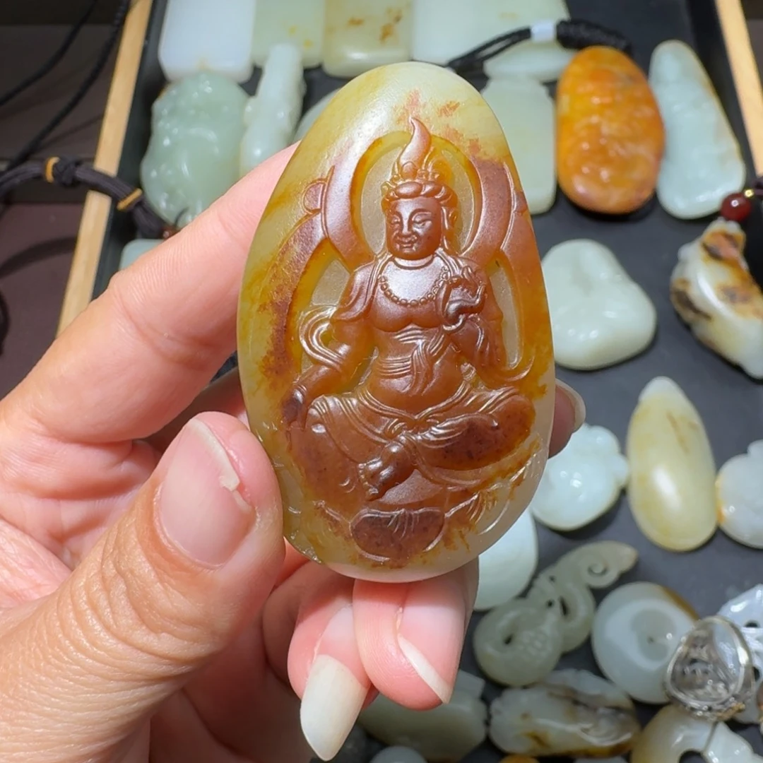 和田玉未镶嵌吊坠(不含链)