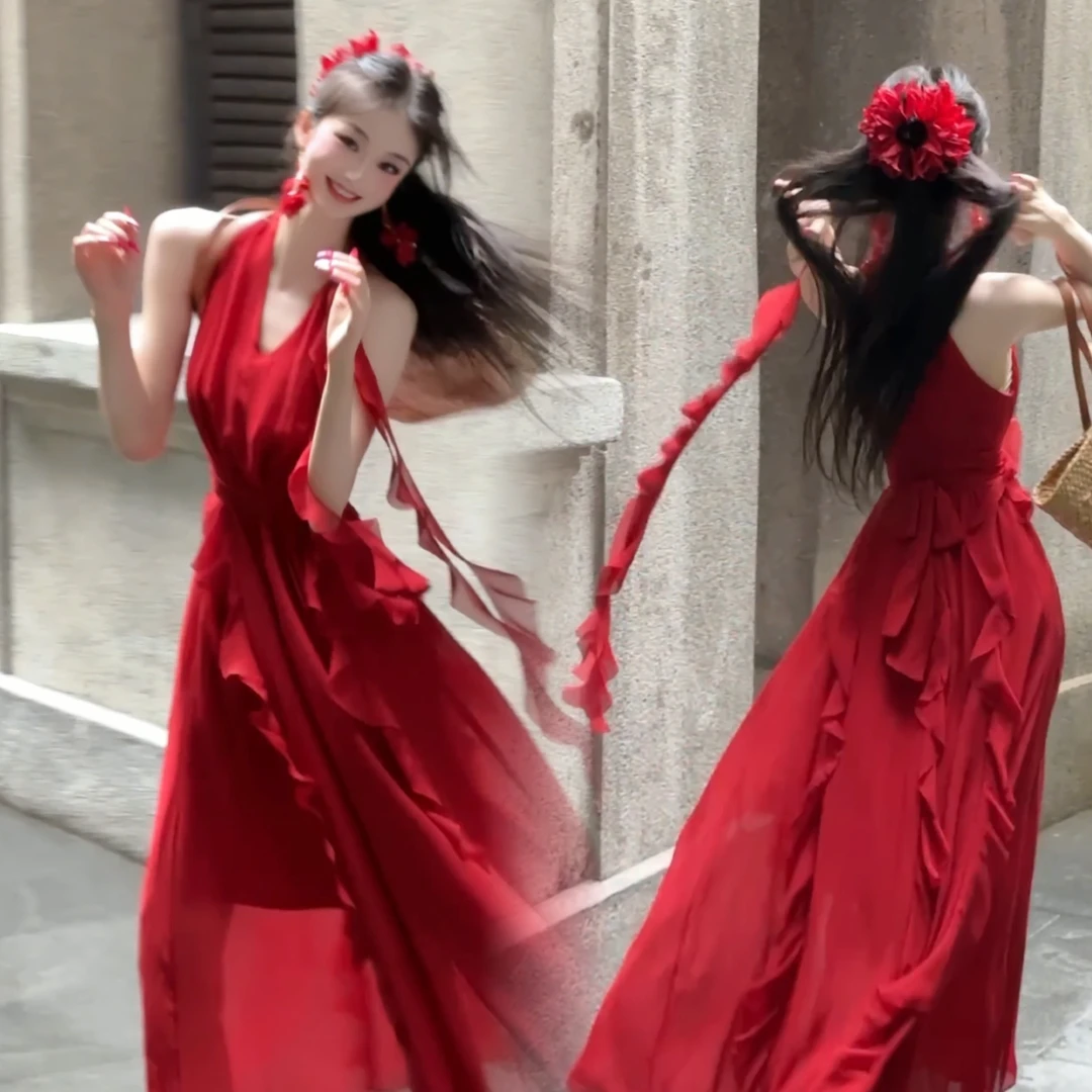 百亿【夏日热恋】法式轻奢优雅名媛气质小众显瘦连衣裙