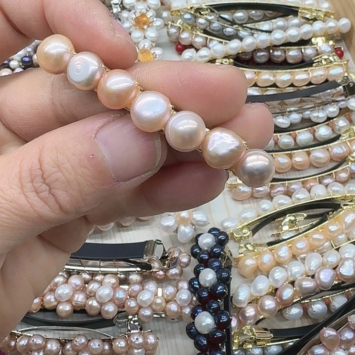 淡水珍珠发饰未镶嵌