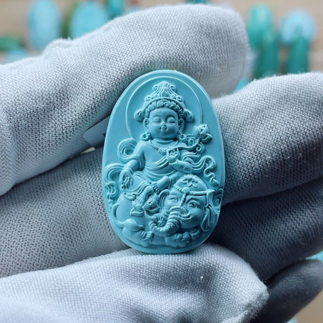 未镶嵌绿松石珠宝奇石