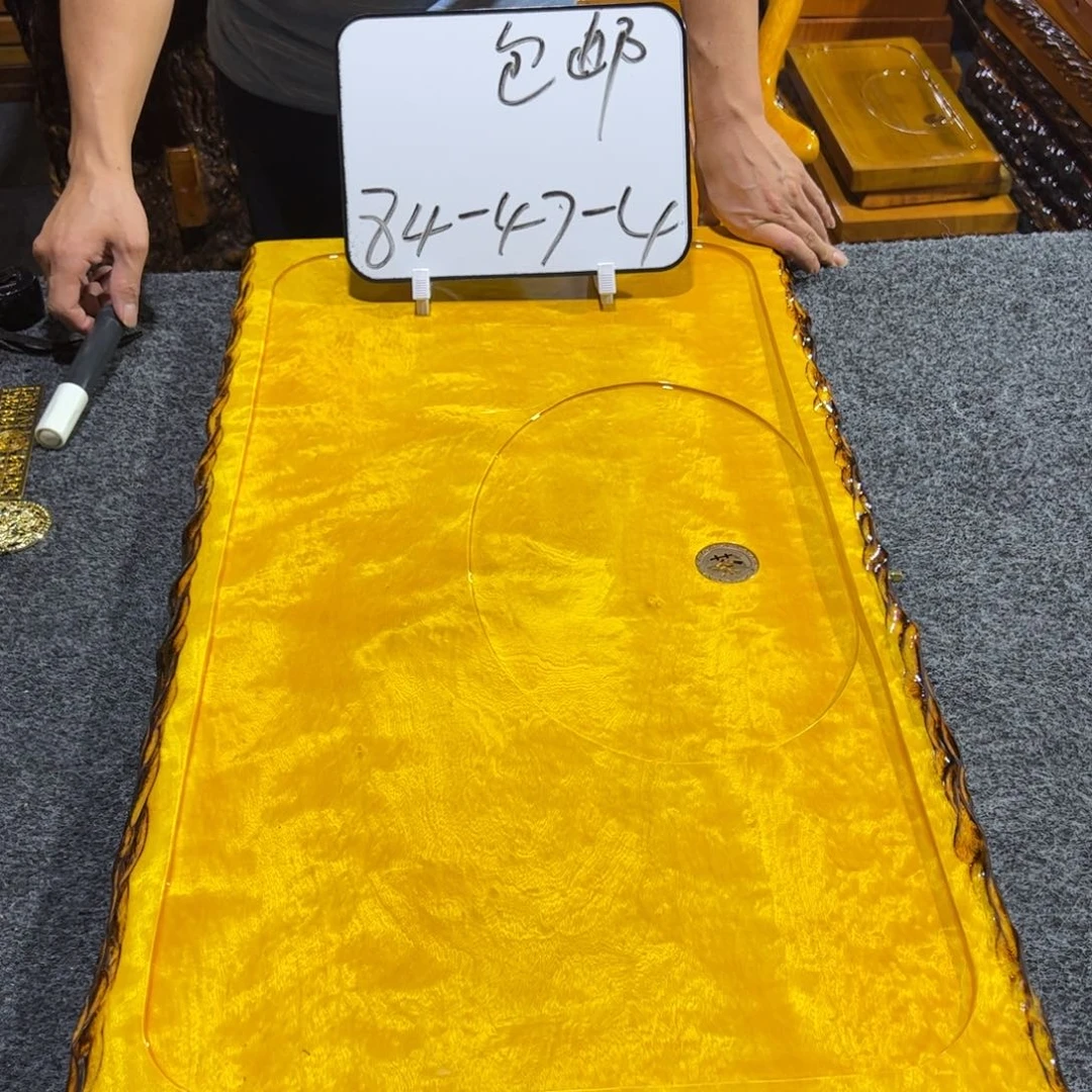 缅甸大叶金丝楠实木茶盘